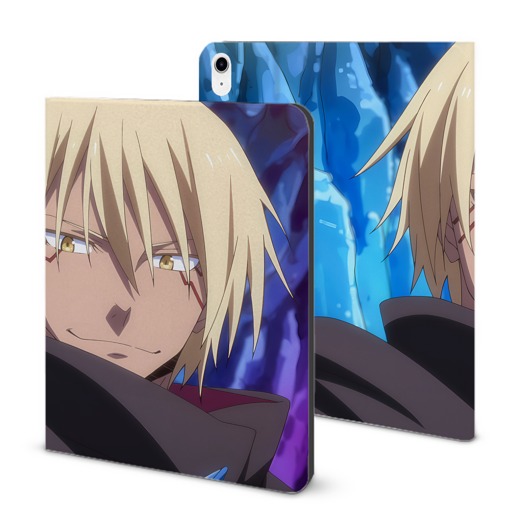 （画像用） 転スラ Regarding Reincarnated to Slime IPad ケース ブック型 PUレザー TPU 耐衝撃 軽量 薄型 ペン収納なし 全面保護 IPad 各モデル対応
